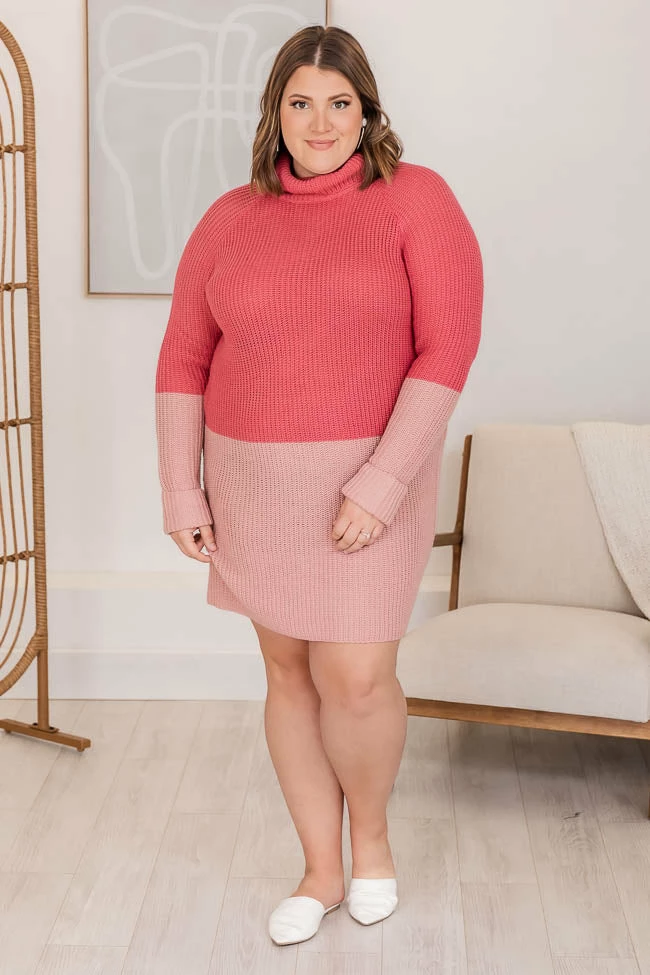 Cheapest π Pink Lily Parting Ways Pink Colorblock Turtleneck Sweater π Dress FINAL SALE π 14 Cheapest π Pink Lily Parting Ways Pink Colorblock Turtleneck Sweater π Dress FINAL SALE π - Image 14