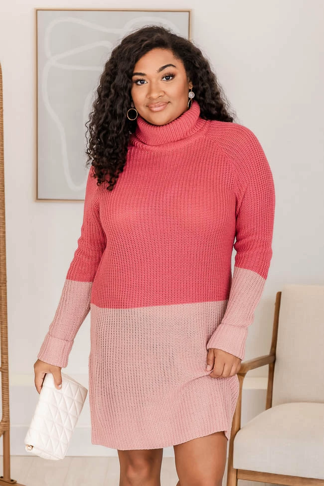 Cheapest π Pink Lily Parting Ways Pink Colorblock Turtleneck Sweater π Dress FINAL SALE π 11 Cheapest π Pink Lily Parting Ways Pink Colorblock Turtleneck Sweater π Dress FINAL SALE π - Image 11