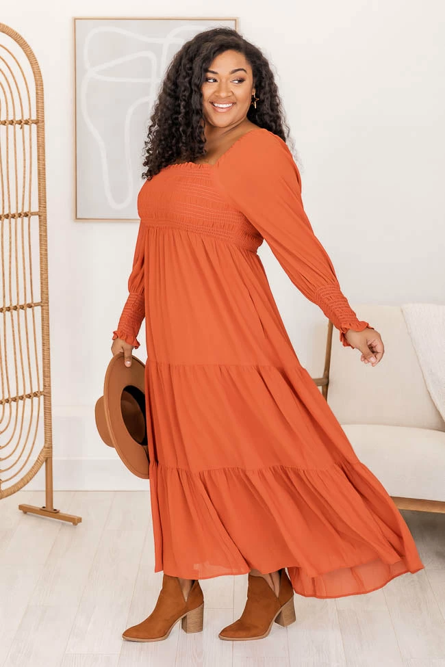 Hot Sale β Pink Lily Momentary Phase Rust Smocked Bust Maxi π Dress FINAL SALE π 7 Hot Sale β Pink Lily Momentary Phase Rust Smocked Bust Maxi π Dress FINAL SALE π - Image 7