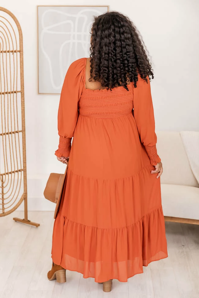 Hot Sale β Pink Lily Momentary Phase Rust Smocked Bust Maxi π Dress FINAL SALE π 8 Hot Sale β Pink Lily Momentary Phase Rust Smocked Bust Maxi π Dress FINAL SALE π - Image 8