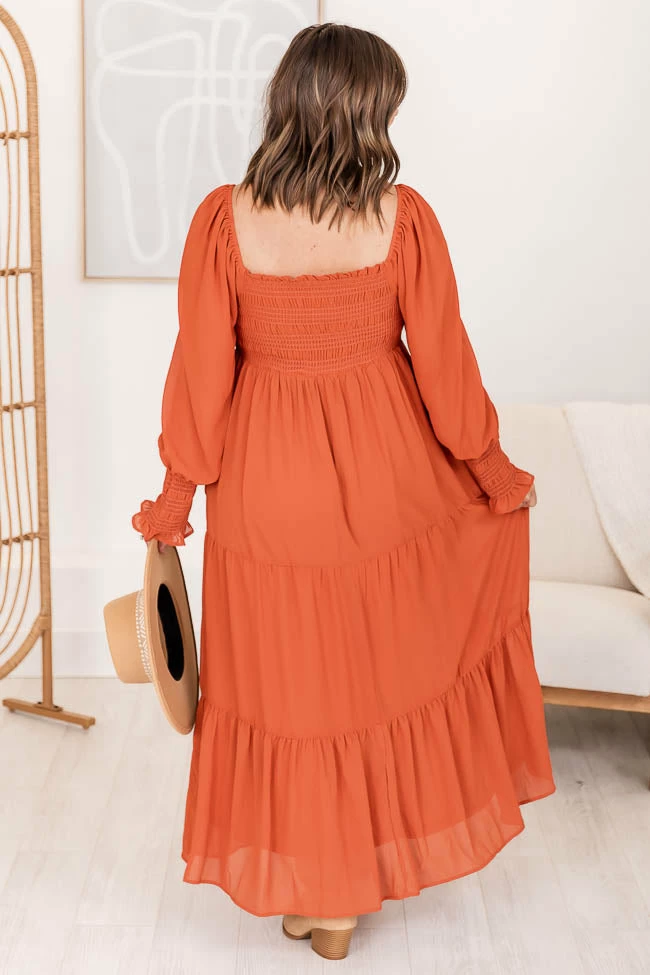 Hot Sale β Pink Lily Momentary Phase Rust Smocked Bust Maxi π Dress FINAL SALE π 11 Hot Sale β Pink Lily Momentary Phase Rust Smocked Bust Maxi π Dress FINAL SALE π - Image 11