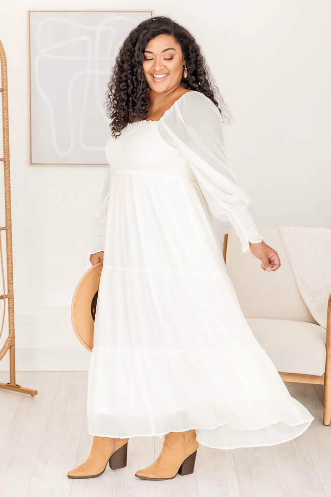 Outlet β Pink Lily Momentary Phase Cream Smocked Bust Maxi π Dress βοΈ 8 Outlet β Pink Lily Momentary Phase Cream Smocked Bust Maxi π Dress βοΈ - Image 8