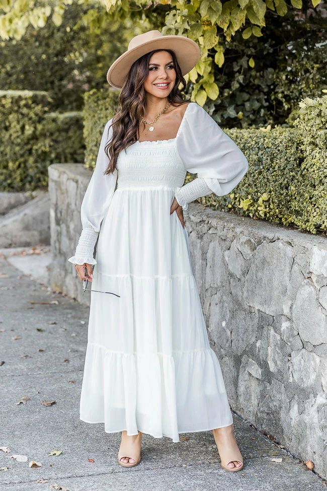 Outlet β Pink Lily Momentary Phase Cream Smocked Bust Maxi π Dress βοΈ 2 Outlet β Pink Lily Momentary Phase Cream Smocked Bust Maxi π Dress βοΈ - Image 2