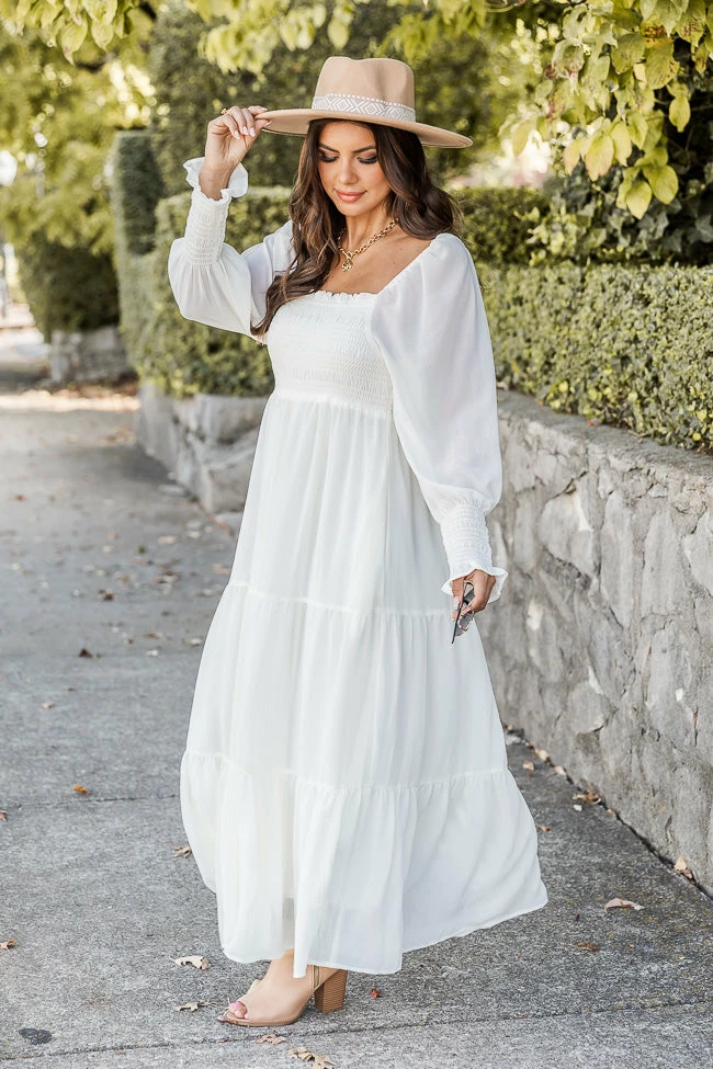 Outlet β Pink Lily Momentary Phase Cream Smocked Bust Maxi π Dress βοΈ 4 Outlet β Pink Lily Momentary Phase Cream Smocked Bust Maxi π Dress βοΈ - Image 4