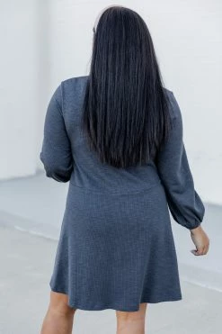 Best reviews of ❤️ Pink Lily Lasting Daydream Blue Henley Babydoll Ribbed 👗 Dress ❤️ -Cheap dresses Store 184594 8 650x