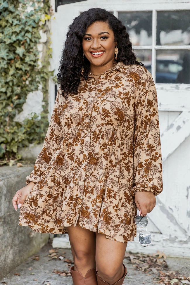 Best reviews of π Pink Lily A Different World Brown Floral π Shirt π Dress FINAL SALE β 8 Best reviews of π Pink Lily A Different World Brown Floral π Shirt π Dress FINAL SALE β - Image 8