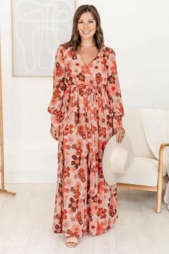 Brand new 💯 Pink Lily My Dearest Darling Pink Retro Floral Maxi 👗 Dress 🌟 -Cheap dresses Store 184620 1 650x