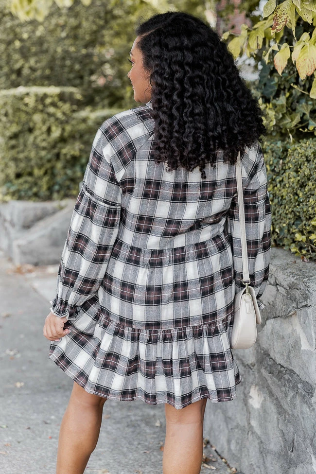 Wholesale π Pink Lily Falling Back To You Brown Plaid Tiered Mini π Dress π 10 Wholesale π Pink Lily Falling Back To You Brown Plaid Tiered Mini π Dress π - Image 10