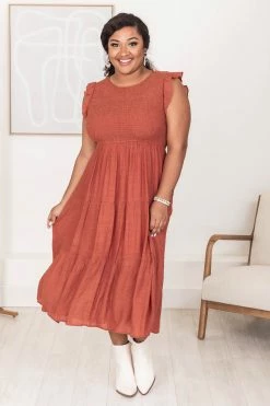 Budget 😍 Pink Lily Turn Of Events Ginger Tiered Midi 👗 Dress 🎁 -Cheap dresses Store 184762 10 650x