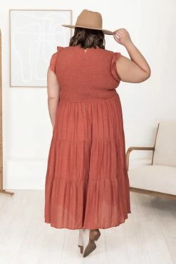 Budget 😍 Pink Lily Turn Of Events Ginger Tiered Midi 👗 Dress 🎁 -Cheap dresses Store 184762 4 650x