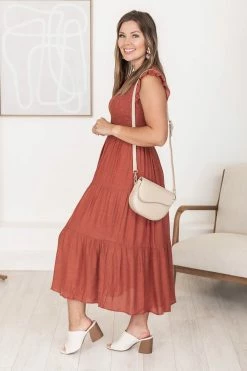 Budget 😍 Pink Lily Turn Of Events Ginger Tiered Midi 👗 Dress 🎁 -Cheap dresses Store 184762 7 650x