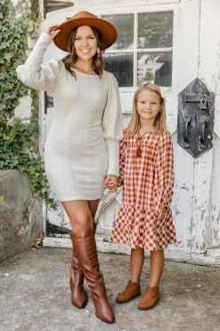 Cheap dresses Store 15 Best reviews of π Pink Lily Rustling Leaves Kids Rust Plaid π Dress FINAL SALE β