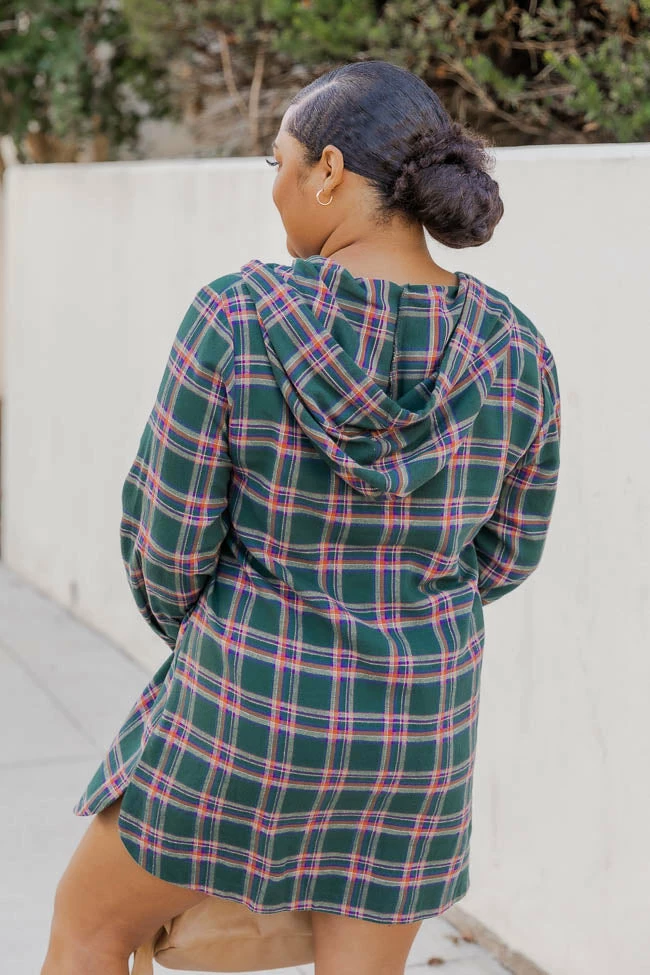 Best deal π Pink Lily Changing With The Leaves Green Hooded Plaid Mini π Dress π 9 Best deal π Pink Lily Changing With The Leaves Green Hooded Plaid Mini π Dress π - Image 9