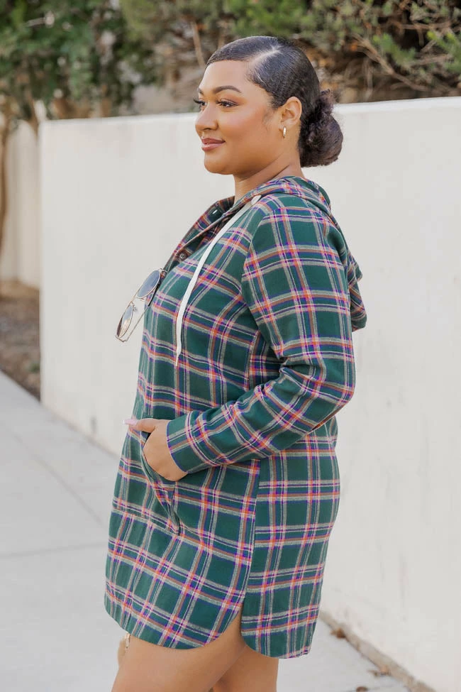 Best deal π Pink Lily Changing With The Leaves Green Hooded Plaid Mini π Dress π 8 Best deal π Pink Lily Changing With The Leaves Green Hooded Plaid Mini π Dress π - Image 8