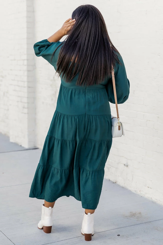 Best deal π Pink Lily All Of The Lights Emerald Tiered Midi π Dress FINAL SALE π 8 Best deal π Pink Lily All Of The Lights Emerald Tiered Midi π Dress FINAL SALE π - Image 8