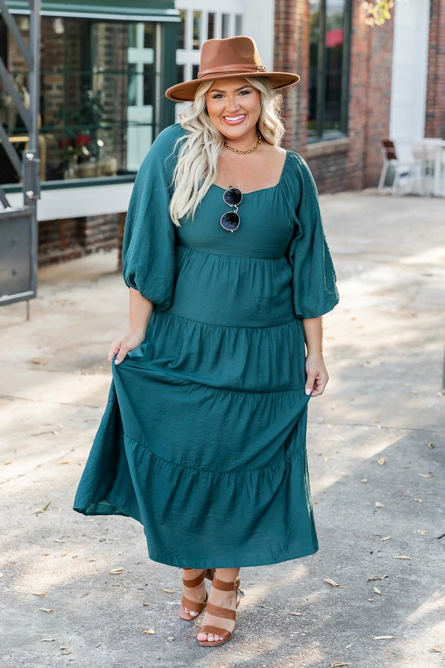 Best deal π Pink Lily All Of The Lights Emerald Tiered Midi π Dress FINAL SALE π 9 Best deal π Pink Lily All Of The Lights Emerald Tiered Midi π Dress FINAL SALE π - Image 9