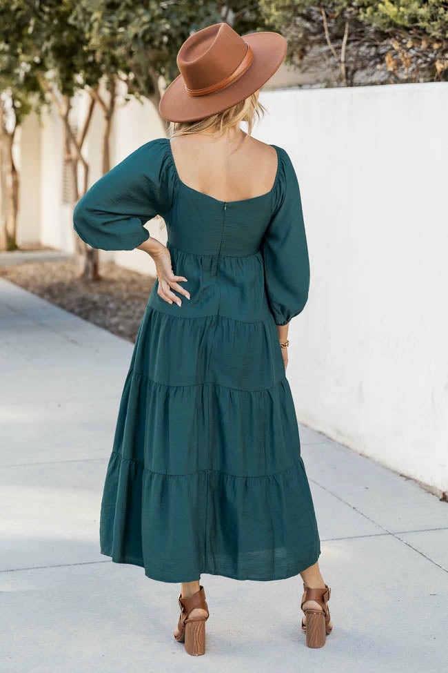 Best deal π Pink Lily All Of The Lights Emerald Tiered Midi π Dress FINAL SALE π 5 Best deal π Pink Lily All Of The Lights Emerald Tiered Midi π Dress FINAL SALE π - Image 5