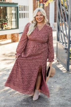 Coupon π Pink Lily Elevated Love Mauve Textured Maxi π Dress FINAL SALE π