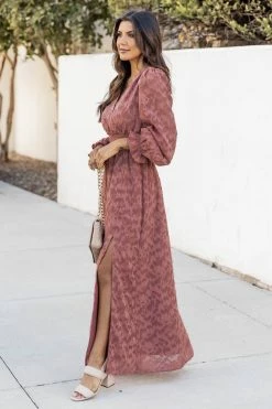 Coupon 😀 Pink Lily Elevated Love Mauve Textured Maxi 👗 Dress FINAL SALE 🌟 -Cheap dresses Store 184954 elevatedlove 179504 andiwhite 4 650x