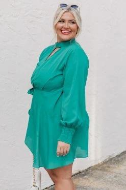 Best Sale ✔️ Pink Lily So Into You Green Keyhole Mini 👗 Dress 😉 -Cheap dresses Store 184968 8 650x