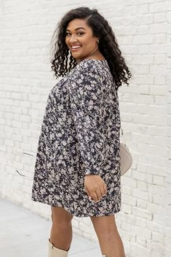 Deals ⌛ Pink Lily Romantic History Charcoal Floral Mini 👗 Dress 🥰 -Cheap dresses Store 185168 1 650x