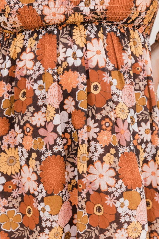 Wholesale β Daisy Dreamin' Brown Floral π Dress - Krista X Pink Lily β¨ 6 Wholesale β Daisy Dreamin' Brown Floral π Dress - Krista X Pink Lily β¨ - Image 6