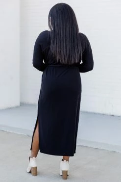 Best reviews of 🧨 Pink Lily I Will Stay True Black Knitted 👗 Dress 🎉 -Cheap dresses Store 185314 5 650x