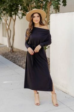 Best reviews of 𧨠Pink Lily I Will Stay True Black Knitted π Dress π