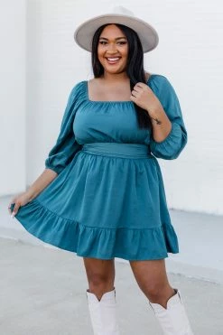 Top 10 β Pink Lily Sweeter With Time Teal Balloon Sleeve π Dress π 19 Top 10 β Pink Lily Sweeter With Time Teal Balloon Sleeve π Dress π -Cheap dresses Store 185324 5 650x