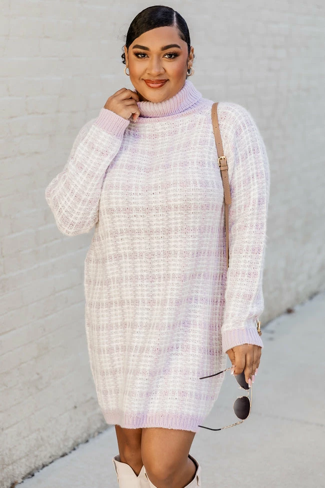 Flash Sale π Pink Lily Pep In Your Step Purple Weave Detail Sweater π Dress βοΈ 2 Flash Sale π Pink Lily Pep In Your Step Purple Weave Detail Sweater π Dress βοΈ - Image 2