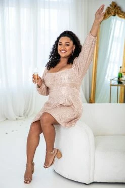 Buy π€© Pink Lily We Can't Have Nice Things Rose Gold Sequin Mini π Dress π 14 Buy π€© Pink Lily We Can't Have Nice Things Rose Gold Sequin Mini π Dress π -Cheap dresses Store 186054 2 650x