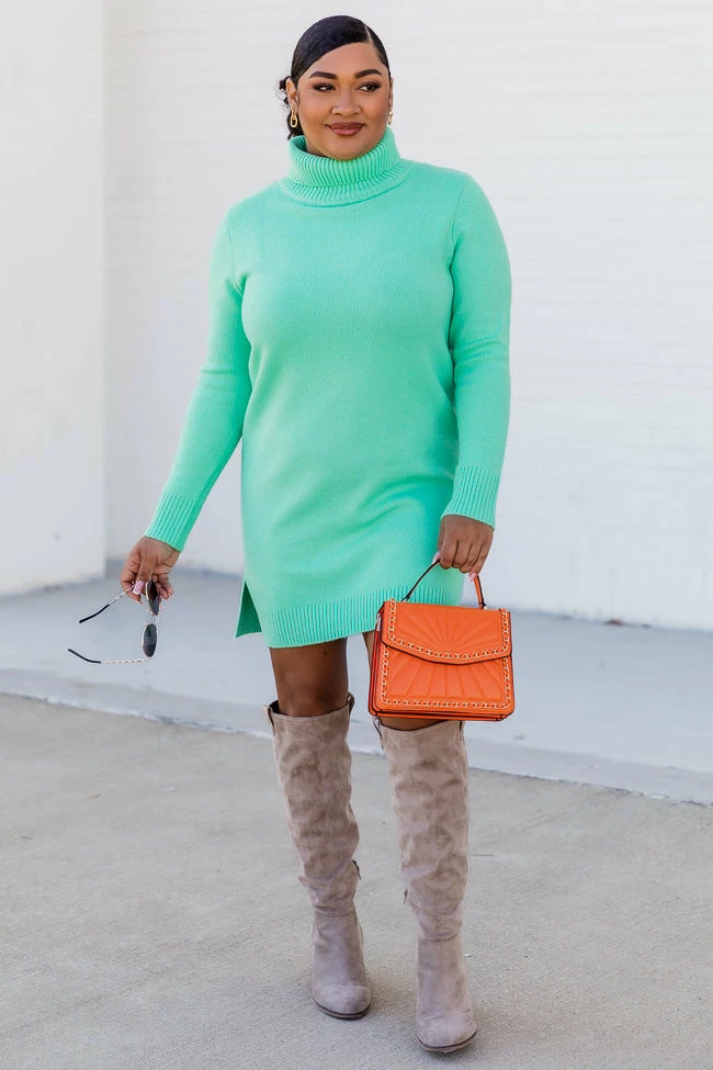 Budget βοΈ Pink Lily Doing What I Can Green Turtleneck Sweater π Dress π 5 Budget βοΈ Pink Lily Doing What I Can Green Turtleneck Sweater π Dress π - Image 5