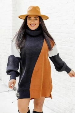 Buy π Pink Lily Come With Me Black Colorblock Turtleneck Sweater π Dress π 14 Buy π Pink Lily Come With Me Black Colorblock Turtleneck Sweater π Dress π -Cheap dresses Store 187468 3 650x