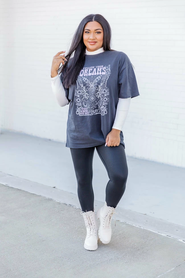 Budget π― Pink Lily Oversized Butterfly Black Graphic Tee π Dress π 1 Budget π― Pink Lily Oversized Butterfly Black Graphic Tee π Dress π