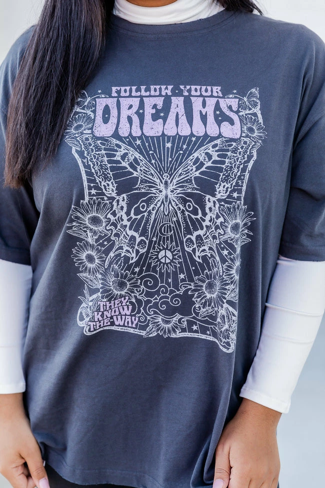 Budget π― Pink Lily Oversized Butterfly Black Graphic Tee π Dress π 2 Budget π― Pink Lily Oversized Butterfly Black Graphic Tee π Dress π - Image 2