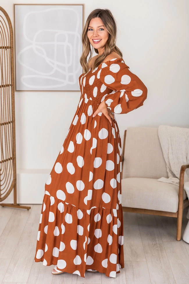 Top 10 π CAITLIN COVINGTON X PINK LILY Bluff Walk Brown Polka Dot Off The Shoulder Maxi π Dress FINAL SALE π― 10 Top 10 π CAITLIN COVINGTON X PINK LILY Bluff Walk Brown Polka Dot Off The Shoulder Maxi π Dress FINAL SALE π― - Image 10