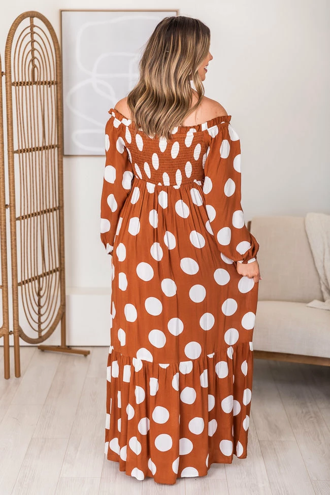 Top 10 π CAITLIN COVINGTON X PINK LILY Bluff Walk Brown Polka Dot Off The Shoulder Maxi π Dress FINAL SALE π― 11 Top 10 π CAITLIN COVINGTON X PINK LILY Bluff Walk Brown Polka Dot Off The Shoulder Maxi π Dress FINAL SALE π― - Image 11