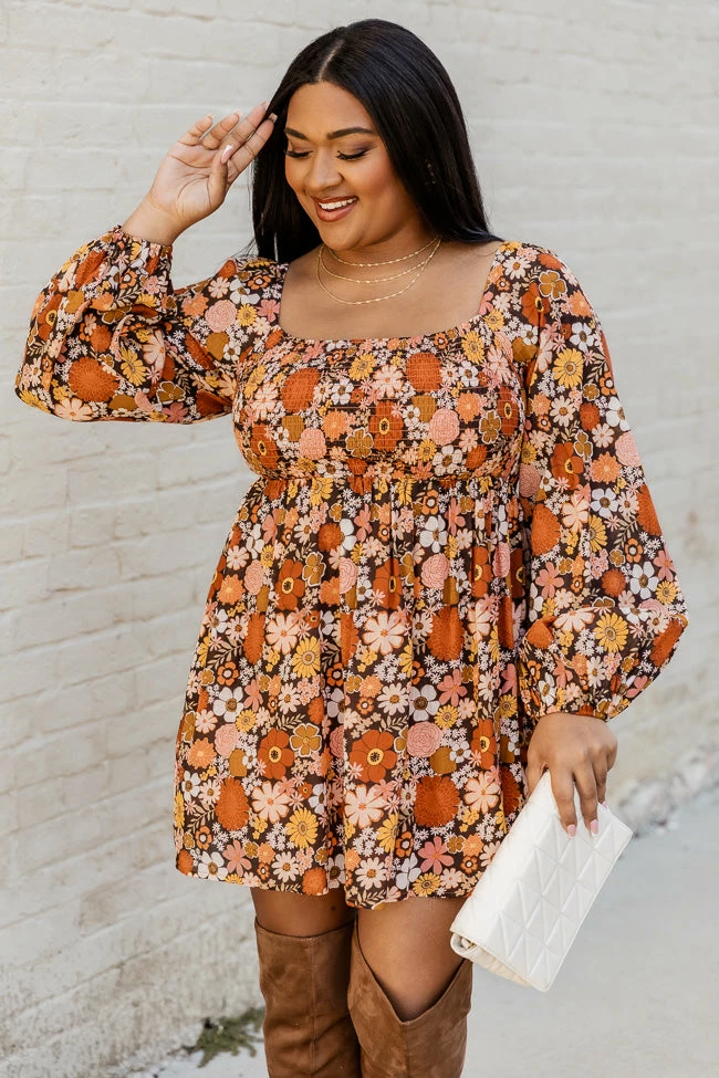 Wholesale β Daisy Dreamin' Brown Floral π Dress - Krista X Pink Lily β¨ 8 Wholesale β Daisy Dreamin' Brown Floral π Dress - Krista X Pink Lily β¨ - Image 8