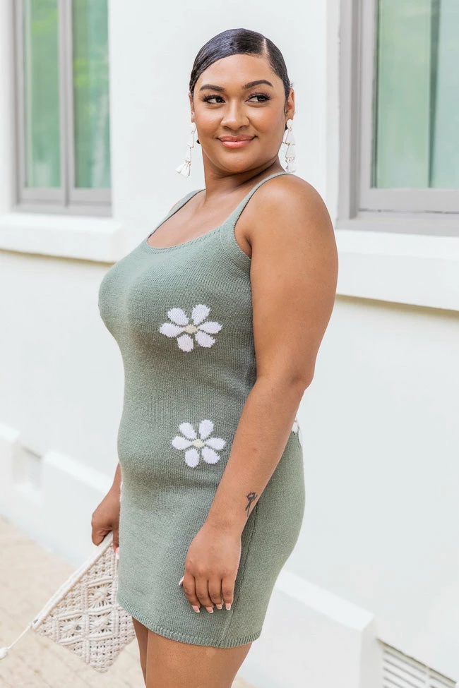 Outlet π Pink Lily Walk Through Fields Sage Daisy Print Knit Mini π Dress FINAL SALE π 15 Outlet π Pink Lily Walk Through Fields Sage Daisy Print Knit Mini π Dress FINAL SALE π - Image 15