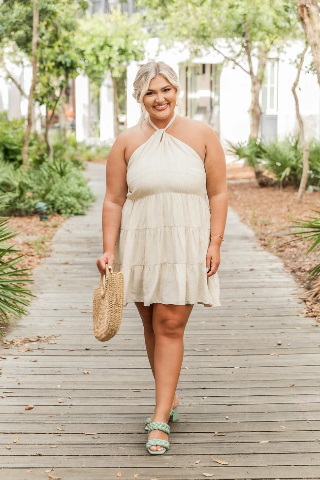 Outlet π Pink Lily Bittersweet Love Taupe Halter Mini π Dress FINAL SALE π 20 Outlet π Pink Lily Bittersweet Love Taupe Halter Mini π Dress FINAL SALE π - Image 20