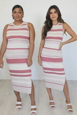 Outlet 🌟 Pink Lily Sweet Applause Rust Striped High Neck Bodycon 👗 Dress ✔️ -Cheap dresses Store 435f289fc94a4d10b7bc5d5803ebfd68.thumbnail.0000000 530x530