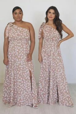 Wholesale ⭐ Pink Lily Everlasting Bliss Brown Floral One Shoulder Maxi 👗 Dress FINAL SALE 👏 -Cheap dresses Store 4d4b675a56e742c58e03c5faa200baa4.thumbnail.0000000 530x530