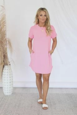 Budget ✔️ Pink Lily Cherished Time Pink French Terry T-Shirt 👗 Dress FINAL SALE 😀 -Cheap dresses Store 53c027c2e5e2476ba37cc7dfa9044752.thumbnail.0000000 530x530