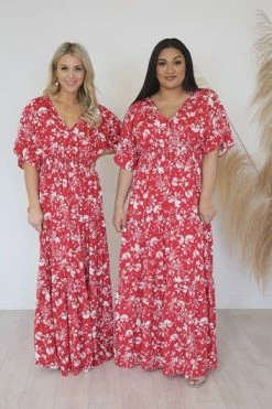 Best Sale ⌛ Pink Lily Sunshiny Days Red Smocked Waist Floral Maxi 👗 Dress FINAL SALE 🤩 -Cheap dresses Store 680be9493a314ee08da940e0919f98b8.thumbnail.0000000 530x530