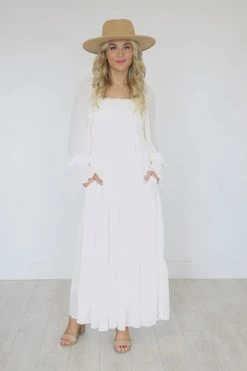 Outlet ⭐ Pink Lily Momentary Phase Cream Smocked Bust Maxi 👗 Dress ✔️ -Cheap dresses Store 83149ffe922047e88bf759737dcdc435.thumbnail.0000000000 530x530