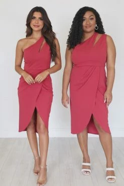 Budget ✨ Pink Lily Let Them Know Brick One Shoulder Wrap Front Midi 👗 Dress FINAL SALE 😉 -Cheap dresses Store 8e23e5184e41488e8dc8e5d17f72f0c0.thumbnail.0000000000 530x530