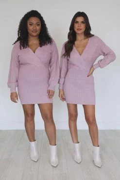 Best Pirce 🔥 Pink Lily Reach Out To Me Lilac Cable Knit Wrap Sweater 👗 Dress 🥰 -Cheap dresses Store 9e336dfd4d034ccf883424e36bf5d790.thumbnail.0000000000 530x530