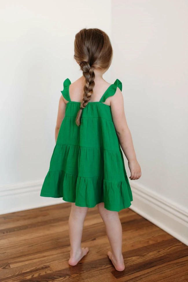 Best deal π Pink Lily Once Was π§ Girls Green Tiered π Dress FINAL SALE π 3 Best deal π Pink Lily Once Was π§ Girls Green Tiered π Dress FINAL SALE π - Image 3