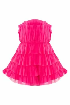 Promo 🧨 Pink Lily Karma Is My Boyfriend Hot Pink Strapless Tulle 👗 Dress 👏 -Cheap dresses Store KarmaIsMyBoyfriendHotPinkStraplessTulleDress 650x