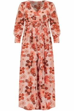 Brand new 💯 Pink Lily My Dearest Darling Pink Retro Floral Maxi 👗 Dress 🌟 -Cheap dresses Store MyDearestDarlingPinkRetroFloralMaxiDress 650x
